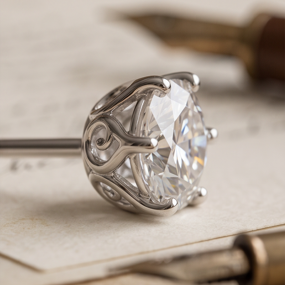 LUCIENNE • Ohrstecker aus 925 Sterling Silber mit Moissanit