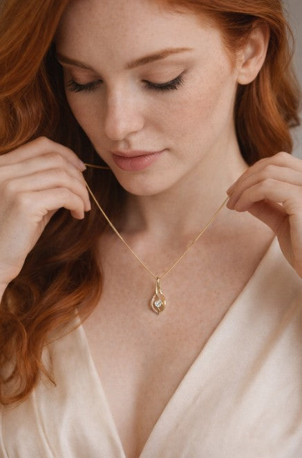 AMARA • 925 Sterling Silber Halskette, vergoldet