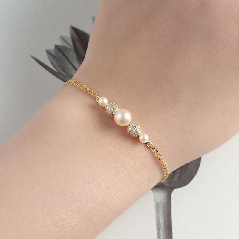 ALESSIA • Perlen-Armband mit funkelnden Akzenten