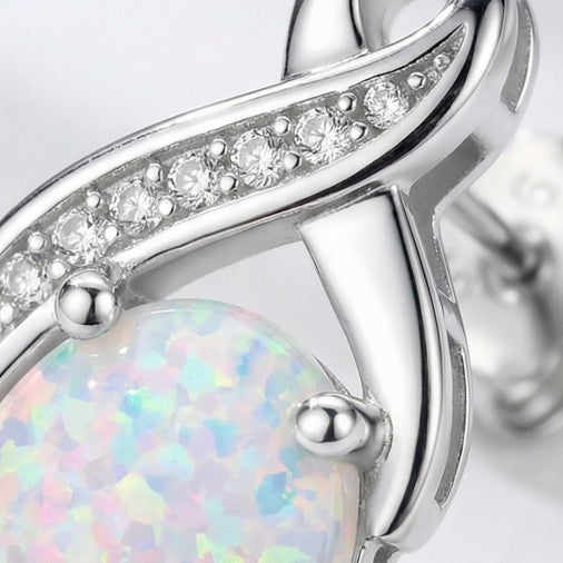 OPALINE • Opal-Ohrringe mit buntem Farbenspiel